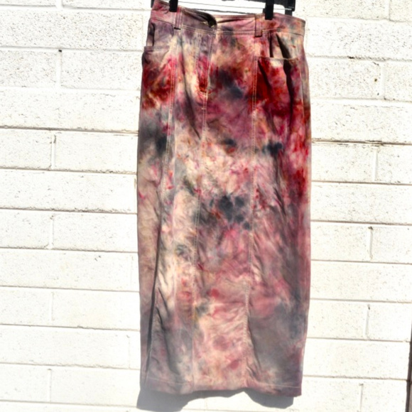 Tie Dyed Handmade Eddie Bauer Long Skirt Magenta - Picture 5 of 6